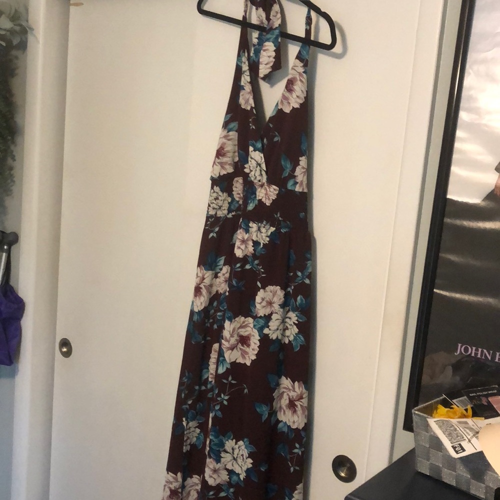 Floor length flora halted maxi